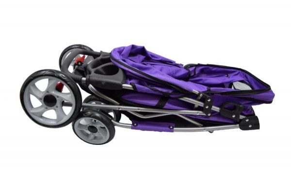 VIVO Four Wheel Pet Stroller/ Pet Pram (Purple) - Image 4